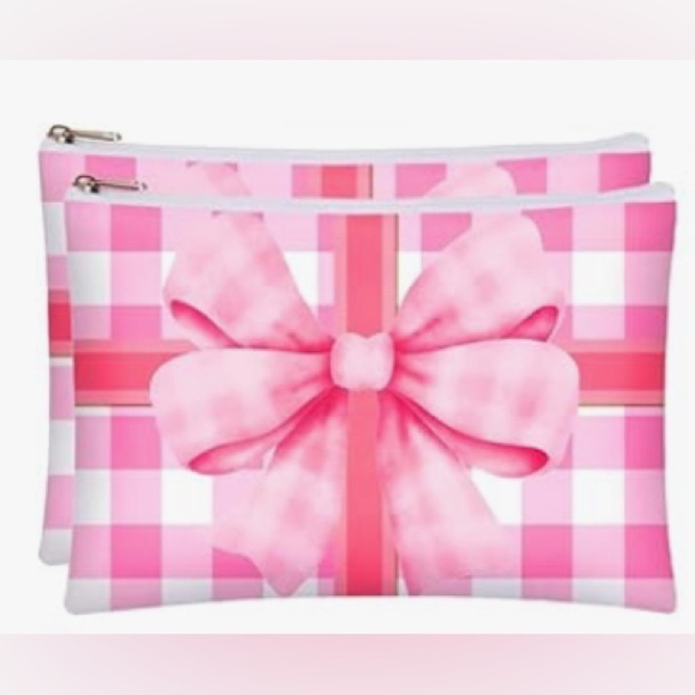 Pink Bow Makeup Pouch